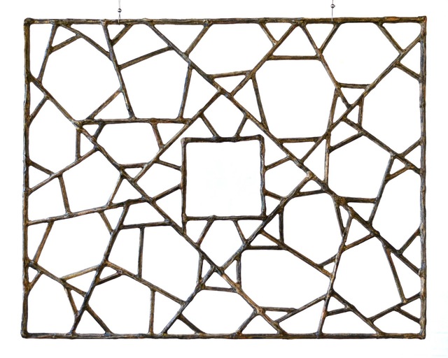 Gordon Cheung, ‘Window 75.5 x 94 cm’, 2018, Sculpture, Financial Times newspaper, bamboo, Galerie Huit