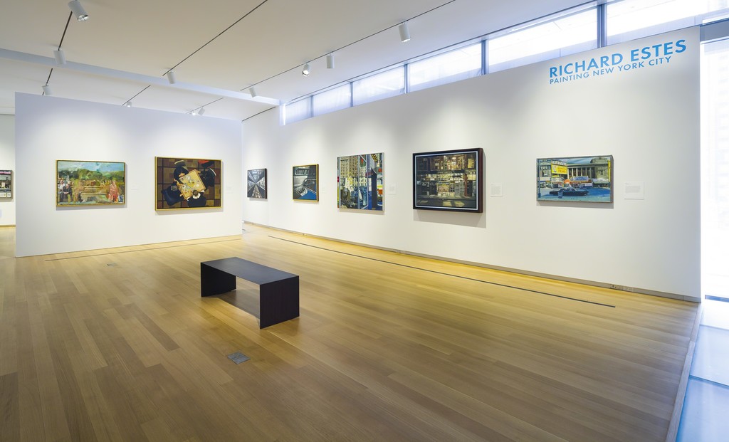 Installation photo of 'Richard Estes: Painting New York City,' 2015
Photo by Butcher Walsh © Museum of Arts and Design Installation photo of 'Richard Estes: Painting New York City,' 2015
Photo by Butcher Walsh © Museum of Arts and Design