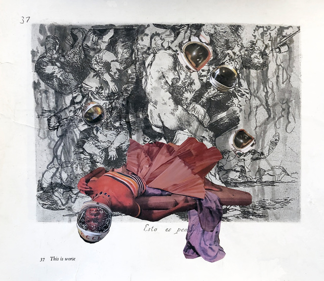 David Antonio Cruz, ‘estoespeor’, 2020, Drawing, Collage or other Work on Paper, Ink and glitter on paper, Critical Resistance Benefit Auction