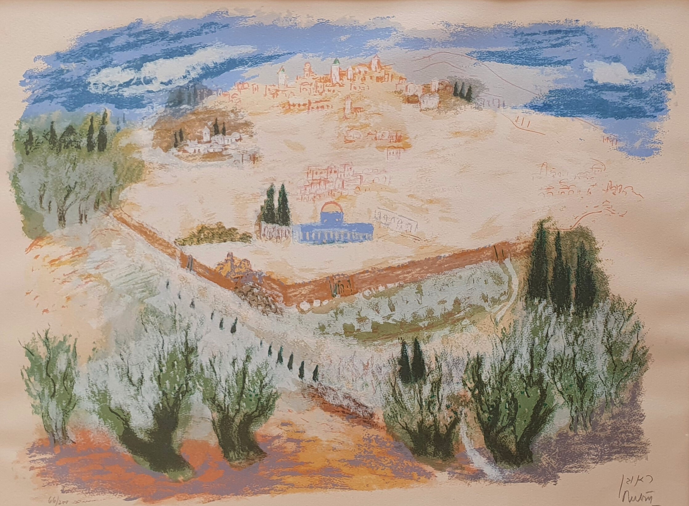 View of Jerusalem — Reuven Rubin