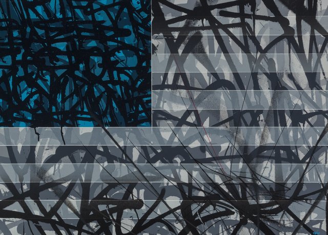 Saber, ‘Blue Flag’, 2013, Screenprint in colors on Coventry Rag paper, Heritage Auctions