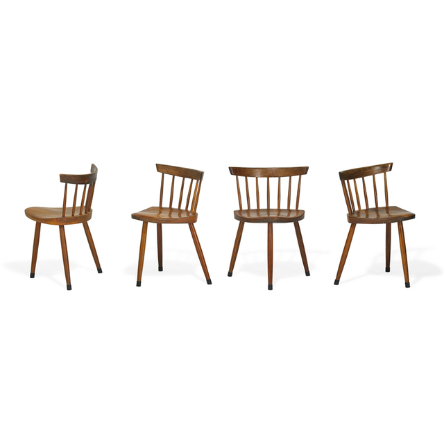 George Nakashima, ‘Set of four Mira chairs, New Hope, PA’, 1967, Rago/Wright