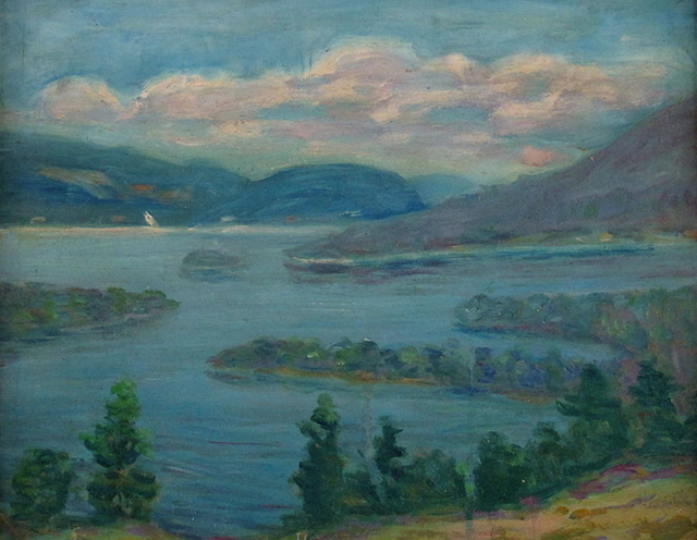 Louise Kamp, ‘Blue Lake from Bluff’, ca. 1930, Janus Galleries