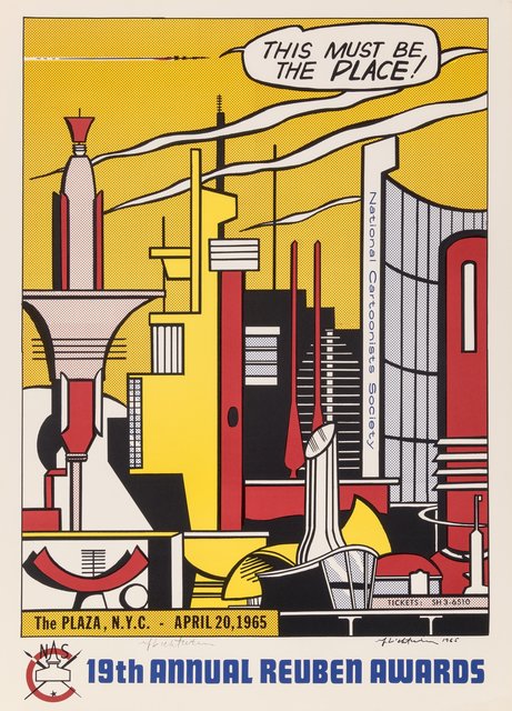 Roy Lichtenstein, ‘This Must Be the Place, for the Reuben Awards’, 1965, Print, Offset lithograph in colors on smooth wove paper, Heritage Auctions