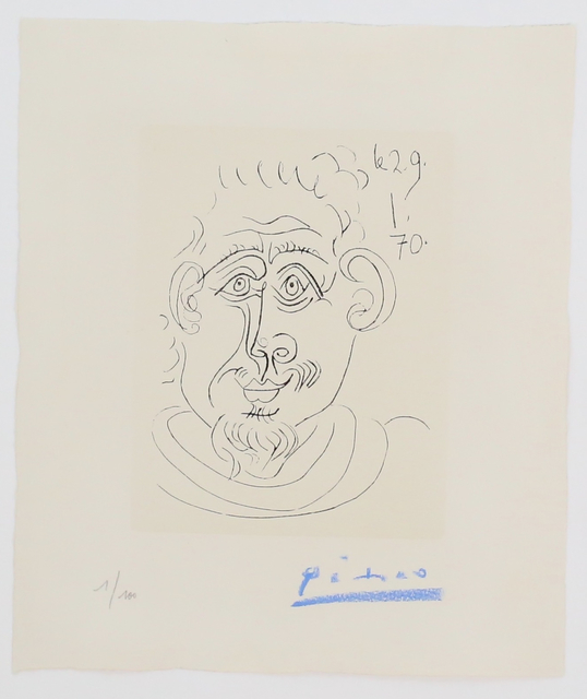 Pablo Picasso, ‘Tête d'homme au bouc’, 1970, Puccio Fine Art