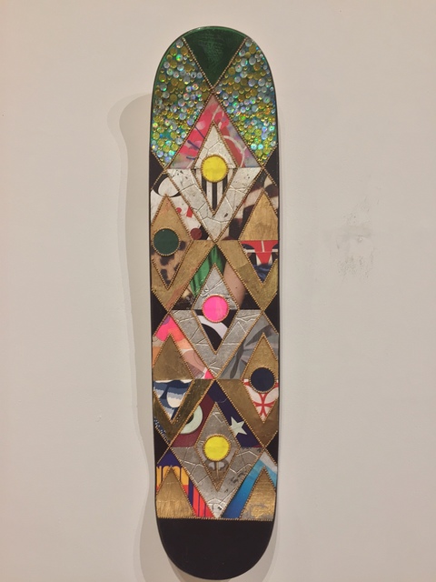 Jill Ricci, ‘Green With Envy’, 2020, Painting, Mixed media on skatedeck, Parlor Gallery