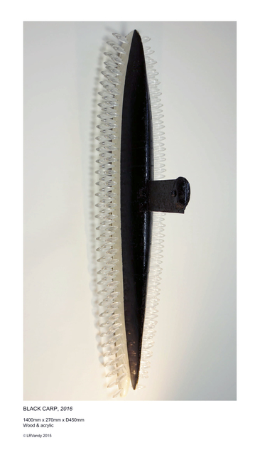 LR Vandy, ‘Black Carp’, 2016, Sculpture, Wood and acrylic, October Gallery