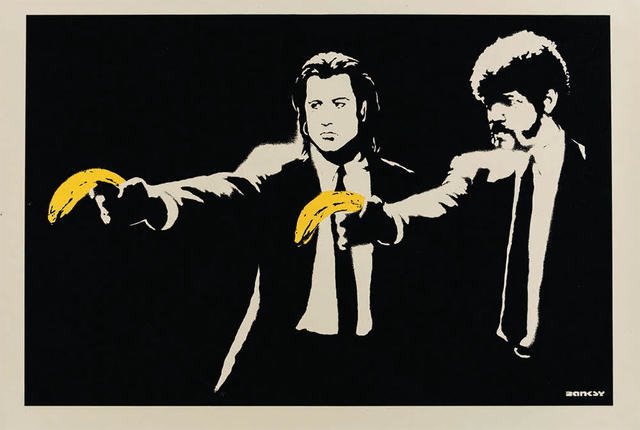 Banksy, ‘Pulp Fiction’, 2004, Print, Screenprint in colors on paper, RestelliArtCo.