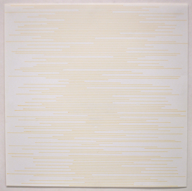 Sol LeWitt, ‘Stranght parallel lines of random length not touching sides (yellow)’, 1972, Dep Art Gallery