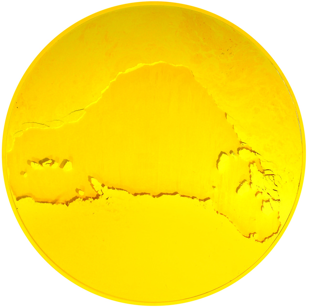 Manuel Merida, ‘Cercle Jaune Cadmium’, 2014, Mixed Media, Painted wood, pigment, glass and motor, Galería RGR