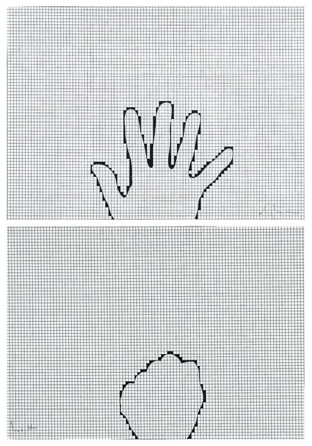 Alighiero Boetti, ‘Mano aperta pugno chiuso’, 1981 appr., Martini Studio d'Arte