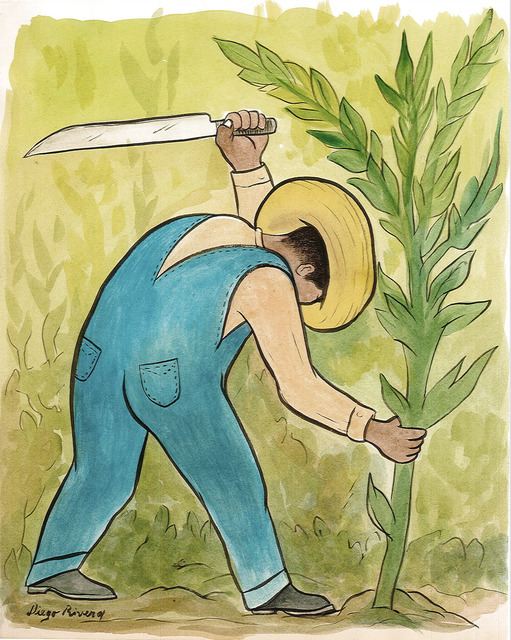 Diego Rivera, ‘Cortador de Maíz’, Drawing, Collage or other Work on Paper, Watercolour on paper, Galerie AM PARK