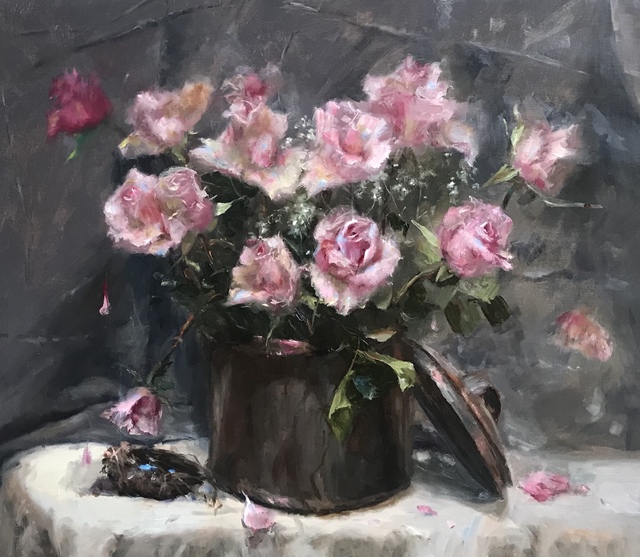 Rosanne Cerbo, ‘Nesting with Roses’, 2019, The Galleries at Salmagundi