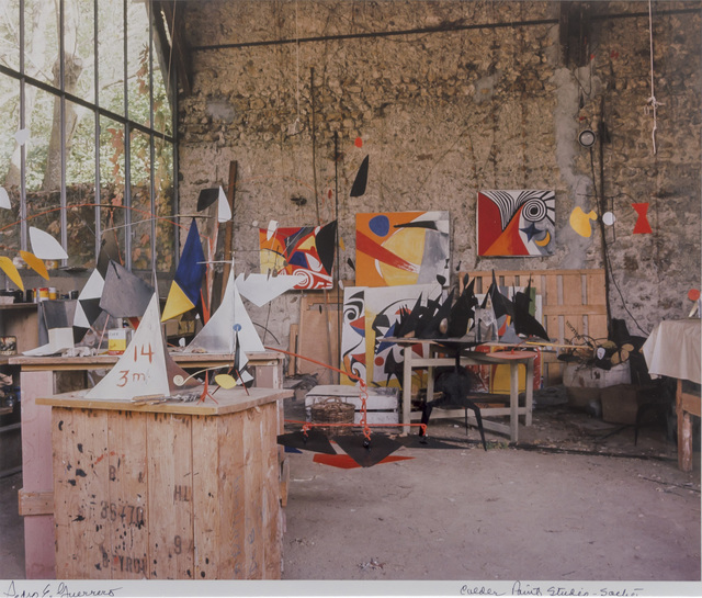 Pedro E. Guerrero, ‘Alexander Calder's Paint Studio, Saché, France ’, 1965, Photography, Color pigment print on paper, Edward Cella Art and Architecture