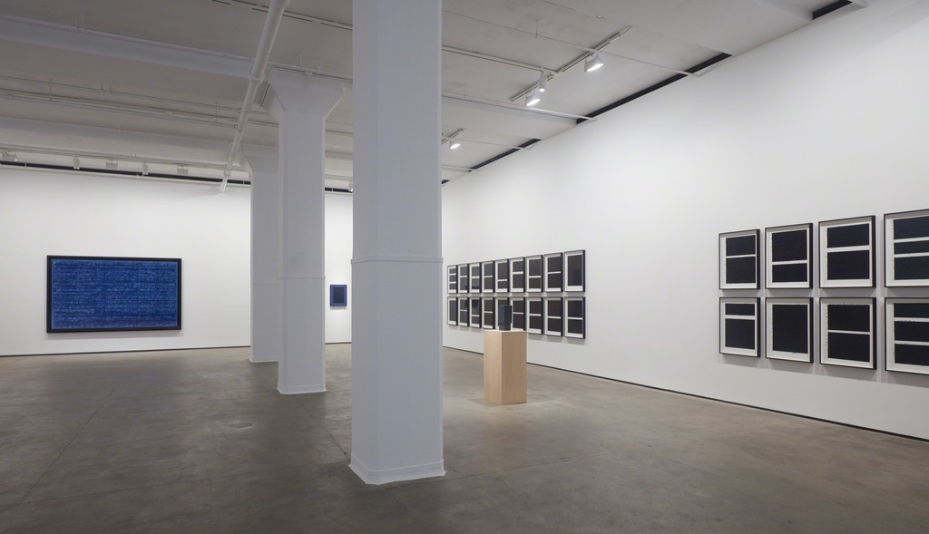 Installation view of Idris Khan: Blue Rhythms at Sean Kelly, New York
May 4 - June 22, 2019
Photography: Jason Wyche, New York
Courtesy: Sean Kelly, New York Installation view of Idris Khan: Blue Rhythms at Sean Kelly, New York
May 4 - June 22, 2019
Photography: Jason Wyche, New York
Courtesy: Sean Kelly, New York