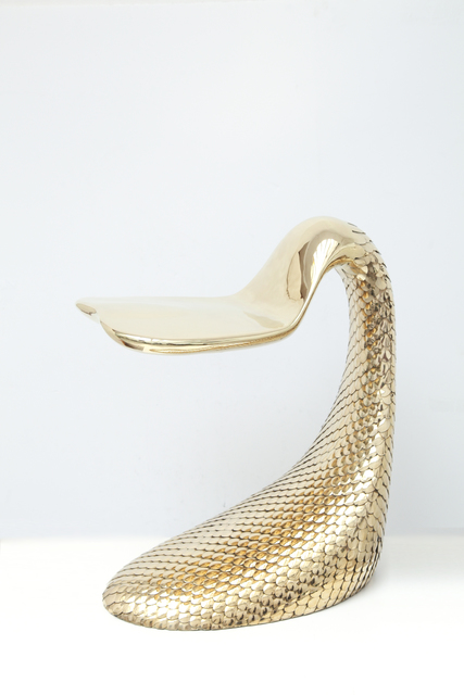 Guillaume Piechaud, ‘Gold Mermaid Stool with scales ’, 2018, Galerie Loft