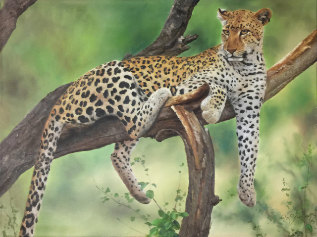 Ron Balaban, ‘LEOPARD’, 2000, Painting, OIL ON CANVAS, Gallery Art