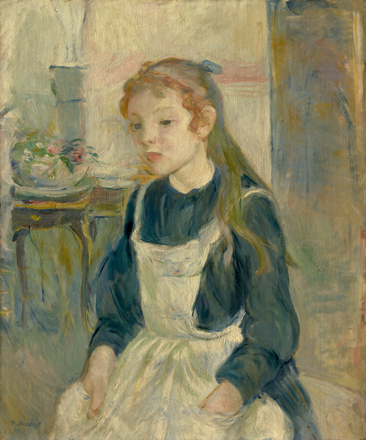 Berthe Morisot, ‘Young Girl with an Apron’, 1891, Painting, Oil on canvas, National Gallery of Art, Washington, D.C.