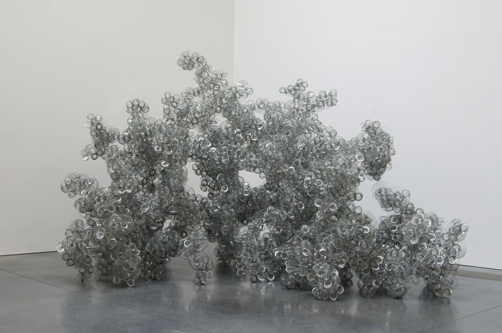 Installation view of Tara Donovan, "Untitled" (2015). Courtesy of Parrish Art Museum, Photo: Gary Mamay. Installation view of Tara Donovan, "Untitled" (2015). Courtesy of Parrish Art Museum, Photo: Gary Mamay.