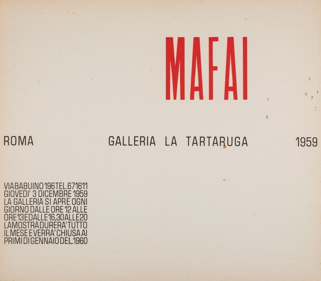 Mario Mafai, ‘Solo exhibition’, 1959, Finarte