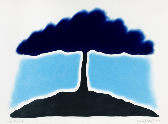 David Nash, ‘Blue Shade’, 2019, Print, Pastel Stencil on Arches paper 250gsm, Cristea Roberts Gallery
