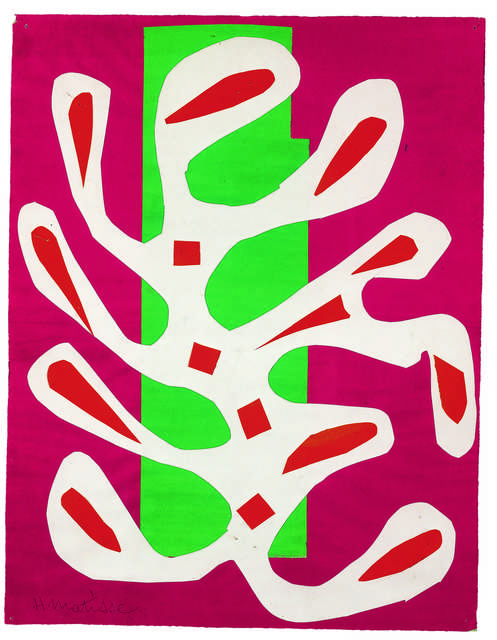 Henri Matisse, ‘Algue blanche sur fond rouge et vert (White Algae on Red and Green Background)’, 1947, Fondation Beyeler