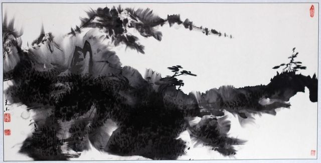 Zhang Yanyun, ‘Sign of Heaven Rule 天道成迹 ’, Drawing, Collage or other Work on Paper, Ink and colour on paper, Tian Bai Calligraphy and Painting (天白書畫)