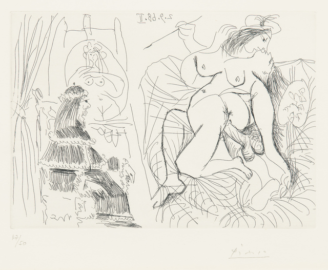 Pablo Picasso, ‘Raphaël et la Fornarina XI: Le Pape est bouche bée dans son fauteuil’, 1968, Skinner