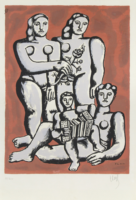 Fernand Léger, ‘Femmes et Enfants a l'Accordeon’, ca. 1955, Print, Orignal serigraph, Heather James Fine Art