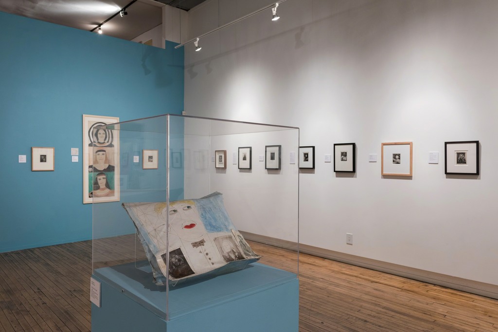 Installation view of "Lee Godie: Self-Portraits" at Intuit, Chicago (2016). Photo credit: Cheri Eisenberg Installation view of "Lee Godie: Self-Portraits" at Intuit, Chicago (2016). Photo credit: Cheri Eisenberg