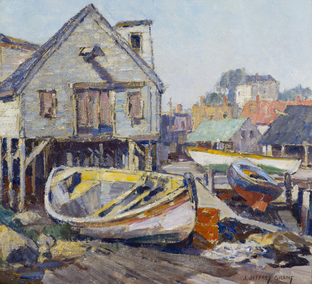 James J. Grant, ‘Along the Wharf, Cape Ann’, 19th -20th Century, Vose Galleries