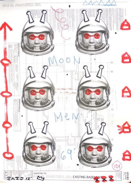 Gary John, ‘Moon Men '69’, 2018, Painting, Mixed Media, Acrylic on Architectural Paper, Artspace Warehouse
