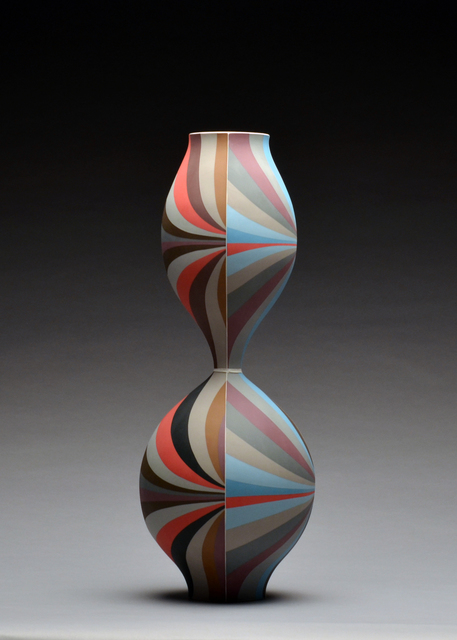 Peter Pincus, ‘Enclosed Vase Form #6’, 2015, Sculpture, Porcelain and Gold Luster, Duane Reed Gallery