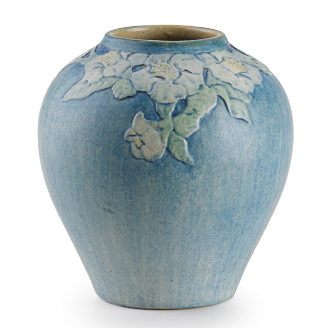Anna Frances Simpson, ‘Newcomb College, Small Vase With Trumpet Flowers, New Orleans, LA’, 1919, Design/Decorative Art, Rago/Wright