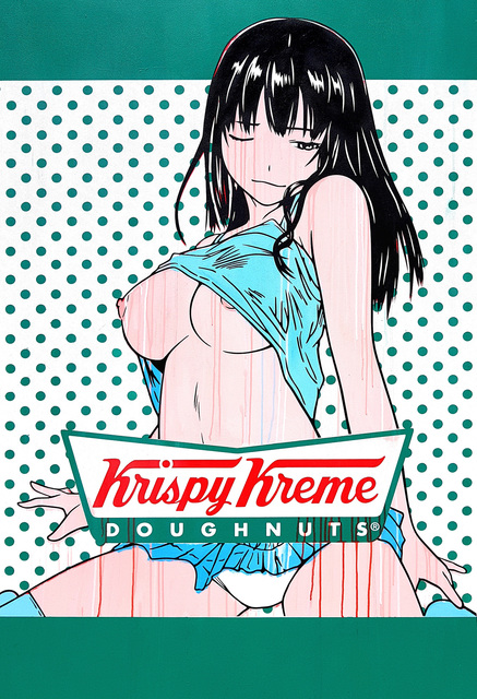 Ben Frost, ‘KRISPY KREME DEGRADED (GREEN)’, 2019, Painting, Acrylic and aerosol on canvas, Corey Helford Gallery