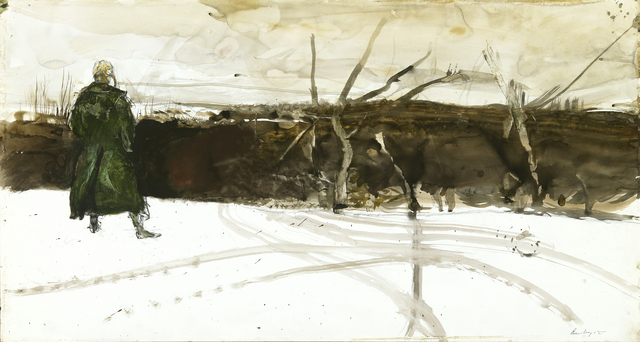 Andrew Wyeth, ‘The Blonde Study’, 1985, Drawing, Collage or other Work on Paper, Watercolor on paper, Forum Gallery