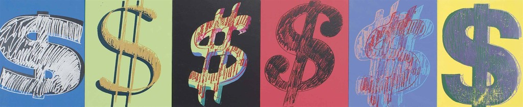 Andy Warhol - Six Dollar Signs