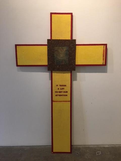 Forrest Prince, ‘It Takes A Lot To Get Our Attention’, 2018, Installation, Found Objects and Acrylic Paint, Deborah Colton Gallery