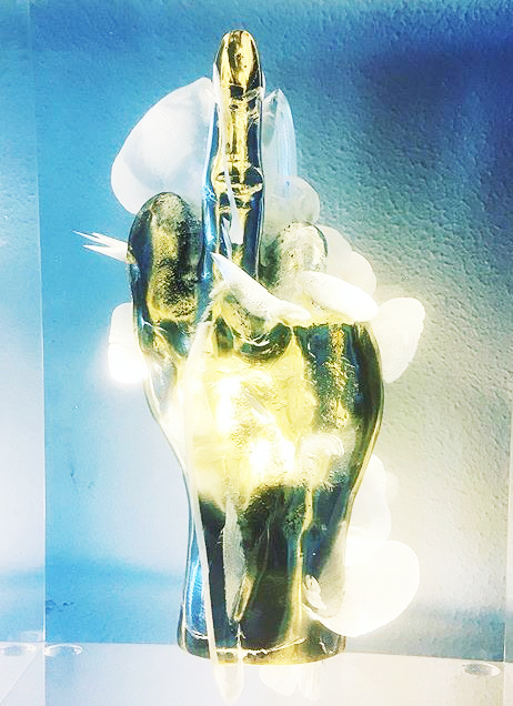 Alexandre Nicolas, ‘F..ck Finger Bronze’, ca. 2019, Sculpture, Bronze/Plexiglass, Artelli Gallery