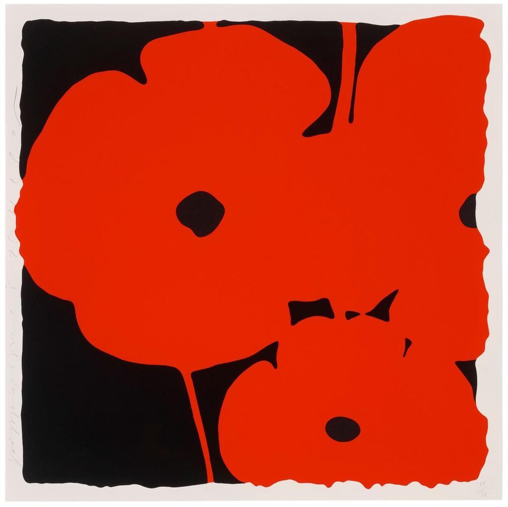 Donald Sultan - Poppies, June 8, 2011 (Red), from Six Poppies