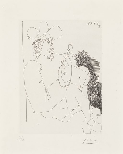 Pablo Picasso, ‘Homme rembranesque à la pipe, from Séries 347’, 1968, Heritage Auctions