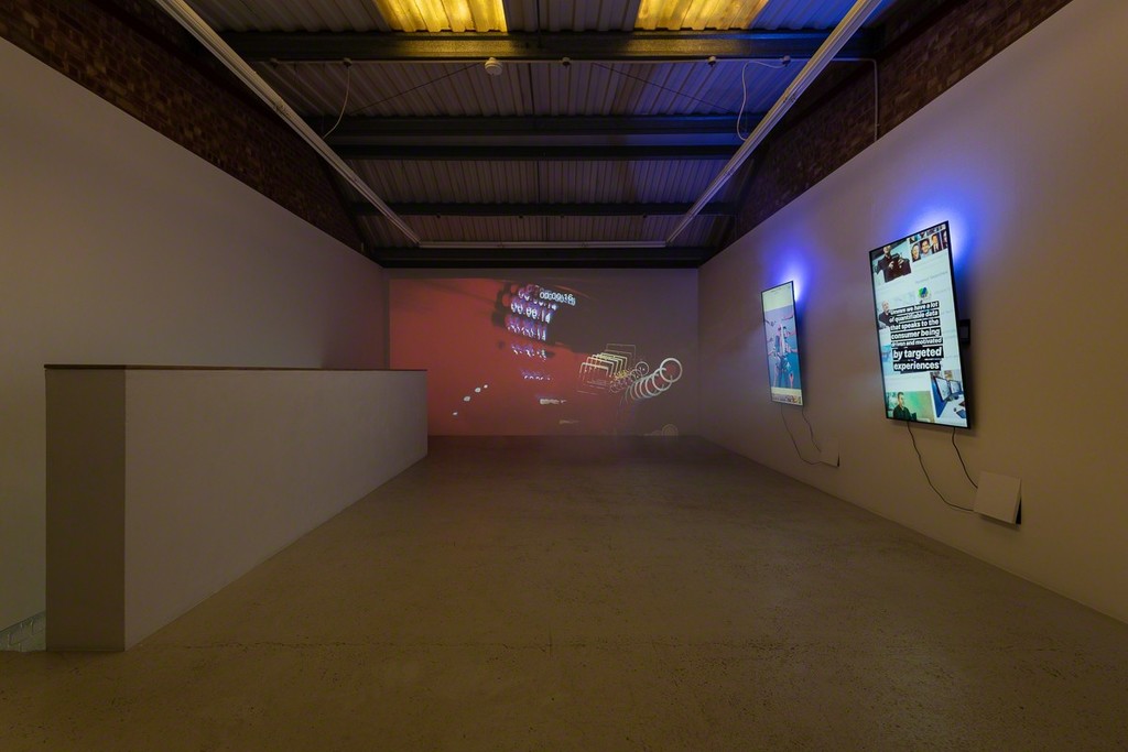 Installation view of Signe Pierce “Digital Streams of an Uploadable Consciousness : Stories 2016-2019” at Annka Kultys Gallery, London 2019. Photo: Annka Kultys Gallery (Damian Griffiths) Installation view of Signe Pierce “Digital Streams of an Uploadable Consciousness : Stories 2016-2019” at Annka Kultys Gallery, London 2019. Photo: Annka Kultys Gallery (Damian Griffiths)