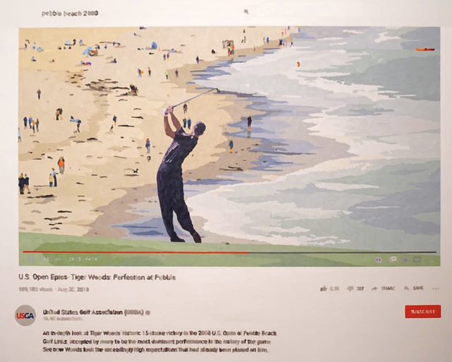Joeggu Hossmann, ‘Perfection at Pebble Beach’, 2020, Painting, Oil on canvas, Axiom Contemporary