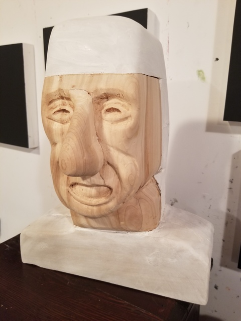 Matthew Dennison, ‘Surgeon’, 2020, Sculpture, Carved wood, milk paint, The Secret Gallery