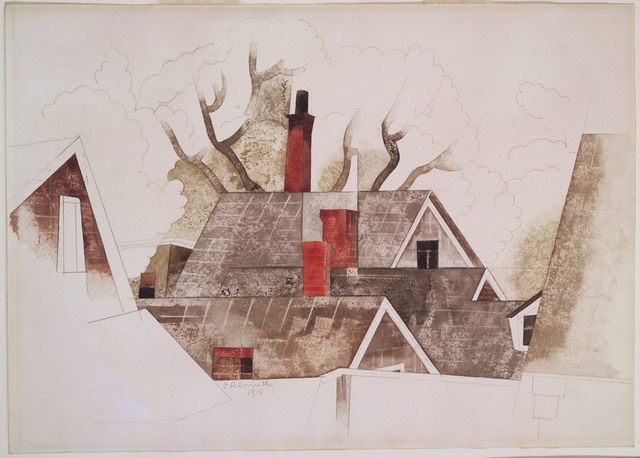 Charles Demuth, ‘Red Chimneys’, 1918, Phillips Collection