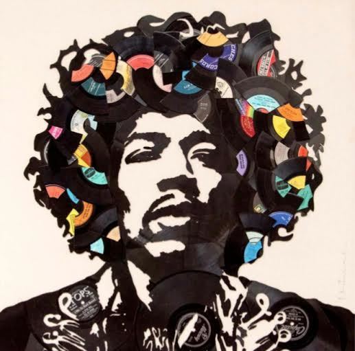 Mr. Brainwash, ‘Jimi Hendrix (Broken Records)’, 2016, Robin Rile Fine Art