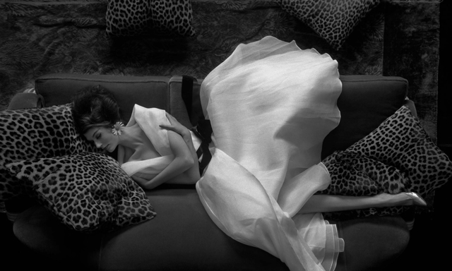 Melvin Sokolsky, ‘Look Down: Simone, Harper’s Bazaar’, 1960, Photography, Gelatin Silver Print, Staley-Wise Gallery
