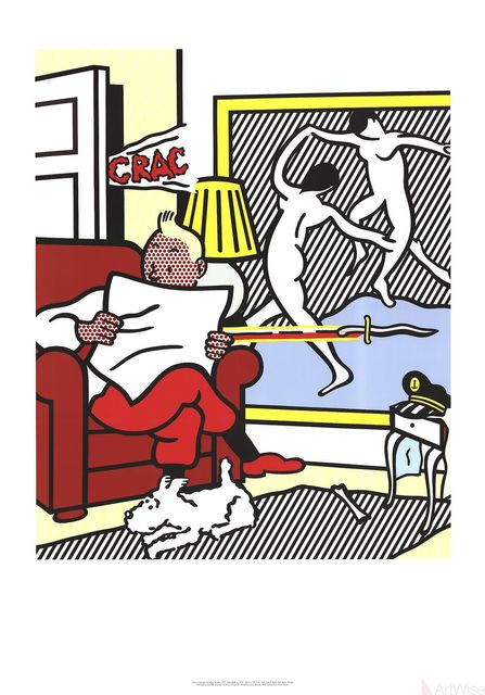 Roy Lichtenstein, ‘Tintin Reading’, 1995, Ephemera or Merchandise, Offset Lithograph, ArtWise