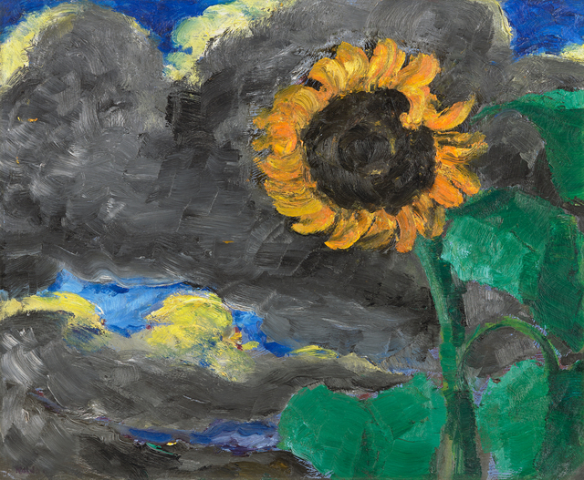 Emil Nolde, ‘Sunflower’, 1928, Painting, Oil on panel, Daxer & Marschall