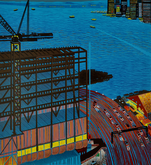 Yvonne Jacquette, ‘Whitney Construction at Dusk’, 2015, Shark's Ink.